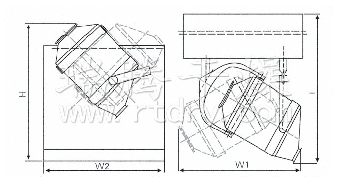 三维运动混合机结构示意图